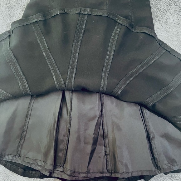 Zara black A-line fit and flare high waisted midi skirt size 4 - Picture 5 of 7